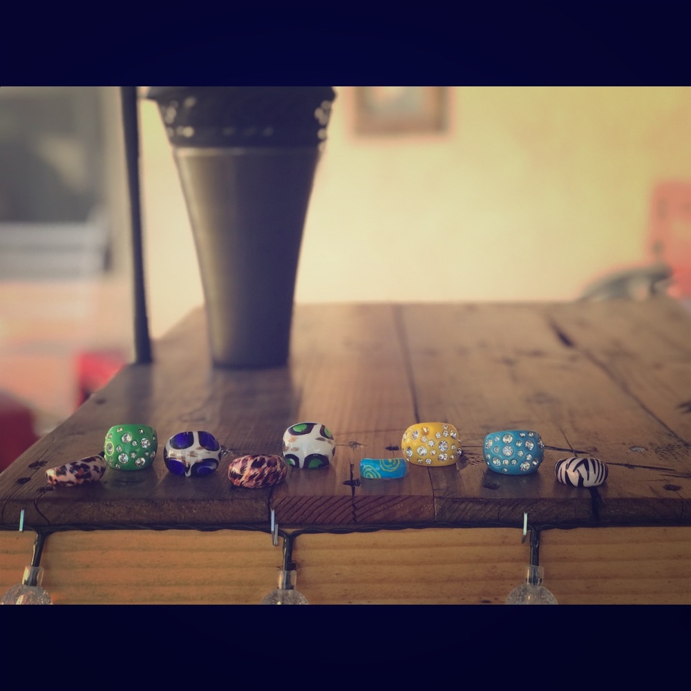 Vintage/ retro/ mod costume jewelry rings